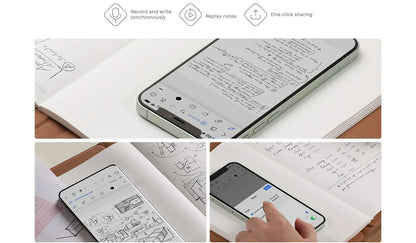 HUION Note 2-in-1 digitales Notebook-Zeichentablett mit batterielosem Stift, kabelloses Bluetooth-Papiertablett, elektronischer Schreibblock