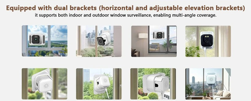 5MP WLAN Fensterkamera mit 4K & Farb-Nachtsicht – Indoor & Outdoor, Bewegungserkennung, Zwei-Wege-Audio, Alexa-kompatibel