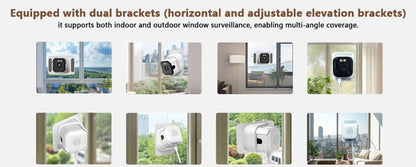 5MP WLAN Fensterkamera mit 4K & Farb-Nachtsicht – Indoor & Outdoor, Bewegungserkennung, Zwei-Wege-Audio, Alexa-kompatibel