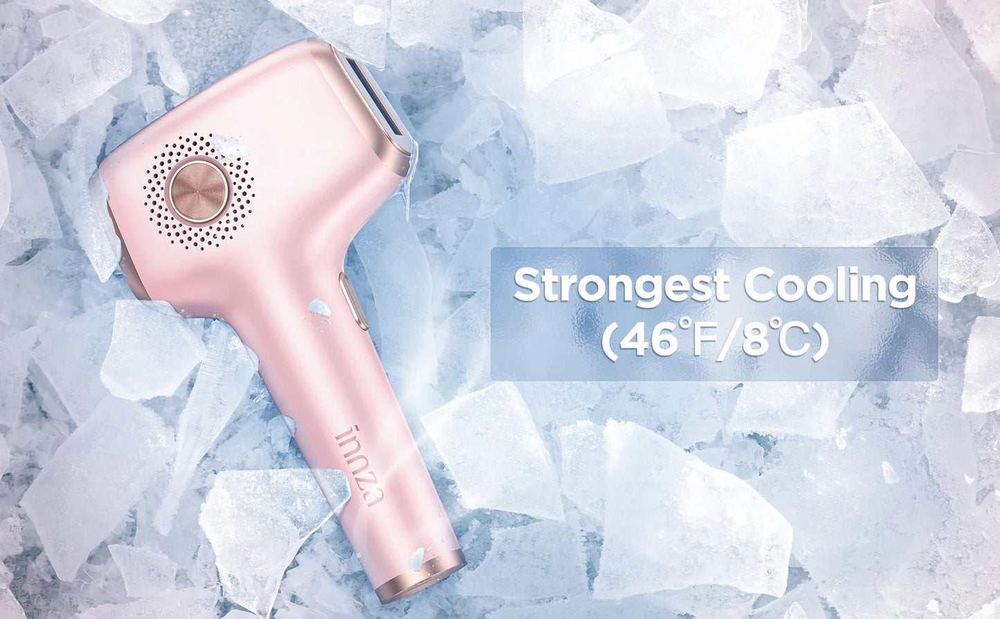 INNZA Haarentfernung mit Eiskühlungs-Pflegefunktion für Frauen, dauerhaft, 999.999 Blitze, schmerzloses IPL-Haarentfernungsgerät