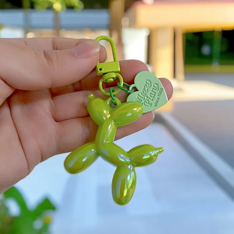 Balloon Dog Schlüsselanhänger – Acryl-Tieranhänger im Y2K-Stil – Süßes Accessoire für Taschen & Schlüssel