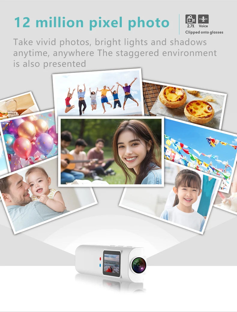 Xiaomi 4K FPV Smart Glasses mit HD-Kamera – Videoaufnahme, WiFi App-Steuerung & Sprachaufzeichnung für Outdoor & Sport