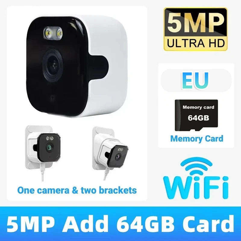 5MP WLAN Fensterkamera mit 4K & Farb-Nachtsicht – Indoor & Outdoor, Bewegungserkennung, Zwei-Wege-Audio, Alexa-kompatibel