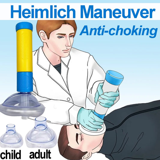 Anti-Erstickungsgerät mit Maske – Heimlich Notfallhilfe für Erwachsene & Kinder, Wiederverwendbar