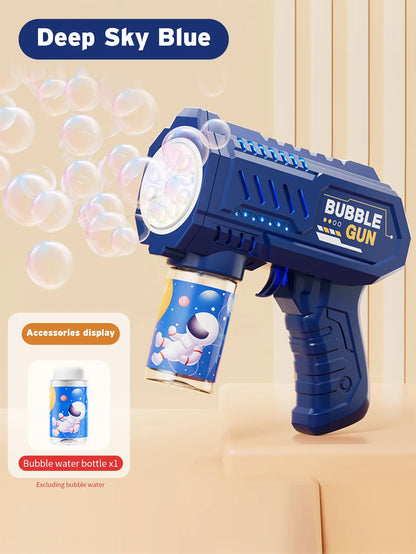 Automatische Seifenblasenpistole – Rocket Bubble Gun mit Akku & Flüssigkeit für Kinder