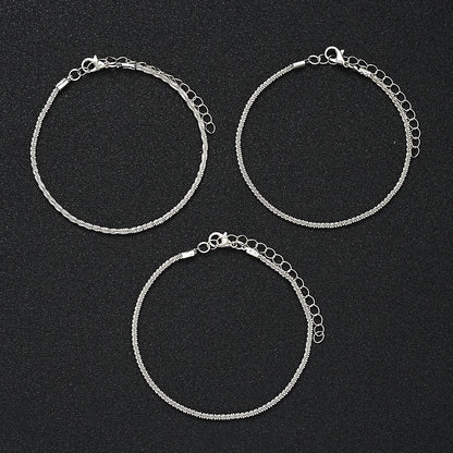 5-teiliges exquisites Metall-Fußkettchen mit Schmetterling, Stern, Herz-Anhänger, Böhmen, Vintage-Perlen-Anhänger, Fußarmband, Strand, Frau, Schmuck