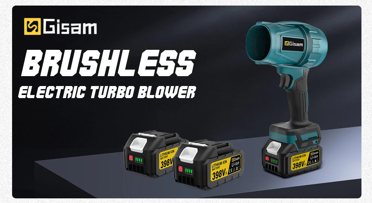 Gisam 200 m/s Brushless Turbo Jet Fan 1500 W – Makita 18 V Akku-Gebläse