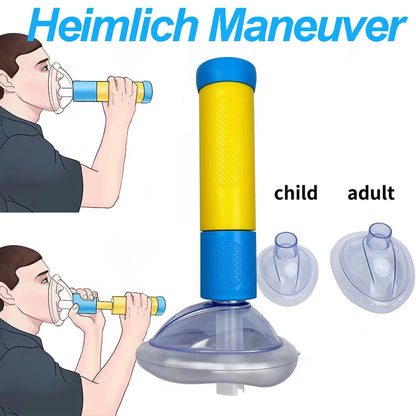 Anti-Erstickungsgerät mit Maske – Heimlich Notfallhilfe für Erwachsene & Kinder, Wiederverwendbar