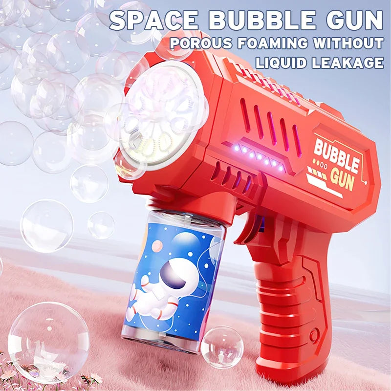 Automatische Seifenblasenpistole – Rocket Bubble Gun mit Akku & Flüssigkeit für Kinder