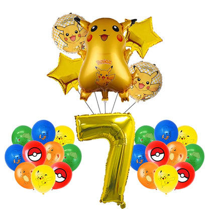 Pokemon Geburtstag Party Dekoration Neue Blitz Pikachu Ballon Für Kinder Event Liefert Einweg Geschirr Banner Hintergrund