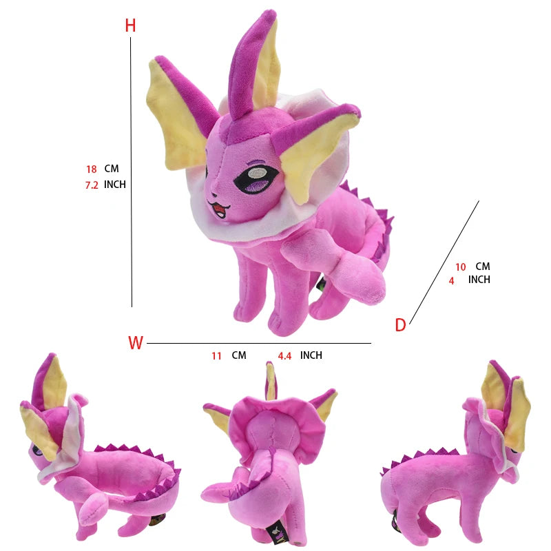Plüschfiguren Set: Leafeon, Vaporeon, Glaceon, Sylveon & mehr – Weiche Pokémon Kuscheltiere für Sammler & Kinder