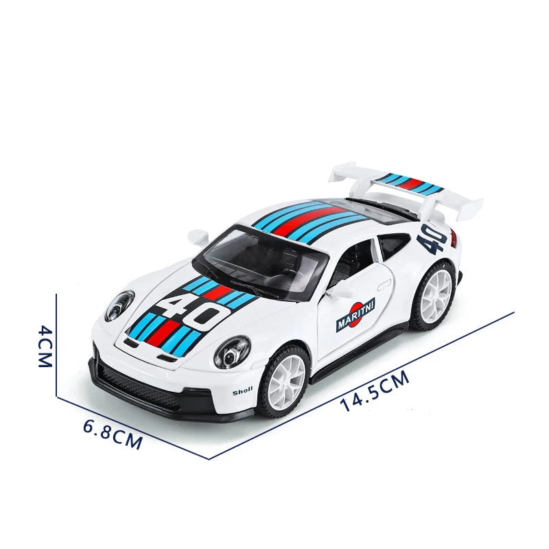 911 GT3 RS Modellauto 1:32 – Hochwertiges Diecast-Metallfahrzeug mit Sound & Licht, Spielzeug & Sammlerstück