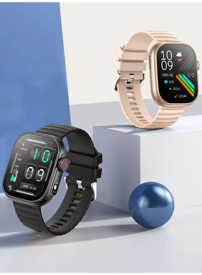 Smartwatch 2025 mit 2,01" Touchscreen – Fitnessuhr für Damen & Herren, Wasserdicht, Bluetooth Call & Gesundheitsfunktionen