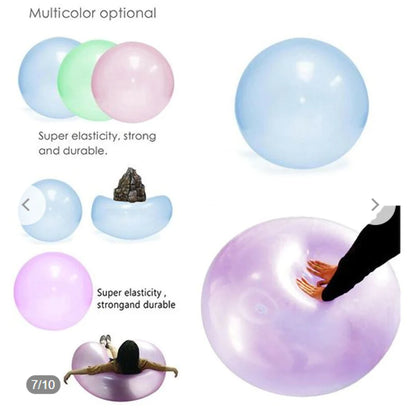 Aufblasbarer Bubble Ball für Kinder – Outdoor Luft- & Wasserball, 70 cm, elastisch & sicher
