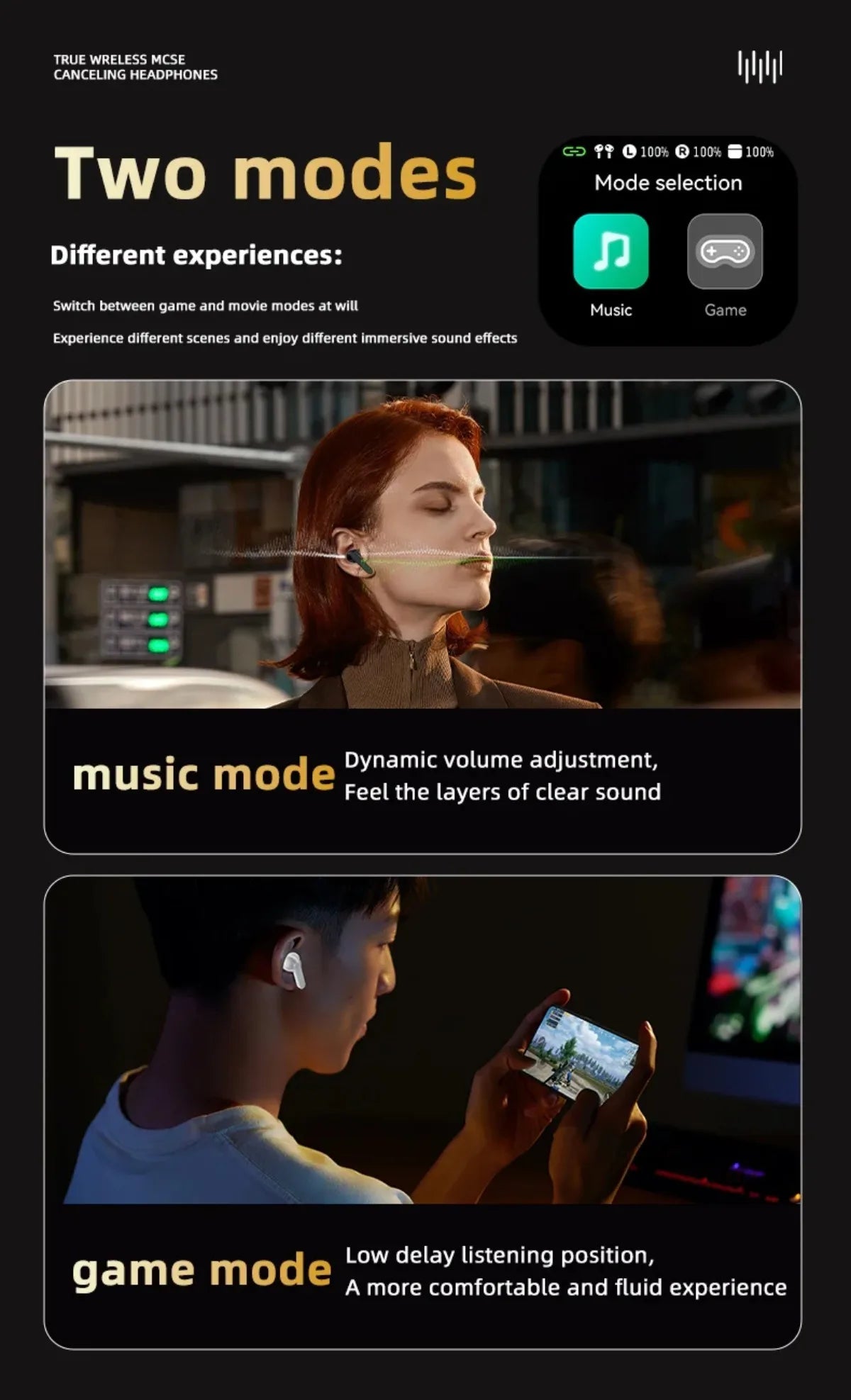 Übersetzungs-Kopfhörer mit Touch-Steuerung – Bluetooth 5.4 Headset mit Echtzeit-Übersetzung in 144 Sprachen – Noise Cancelling & Ladecase