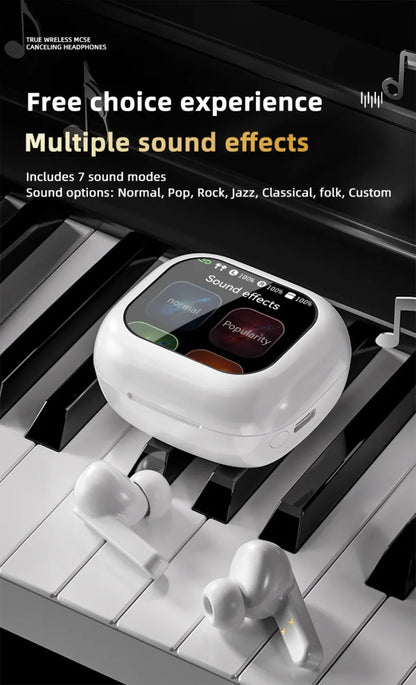 Übersetzungs-Kopfhörer mit Touch-Steuerung – Bluetooth 5.4 Headset mit Echtzeit-Übersetzung in 144 Sprachen – Noise Cancelling & Ladecase