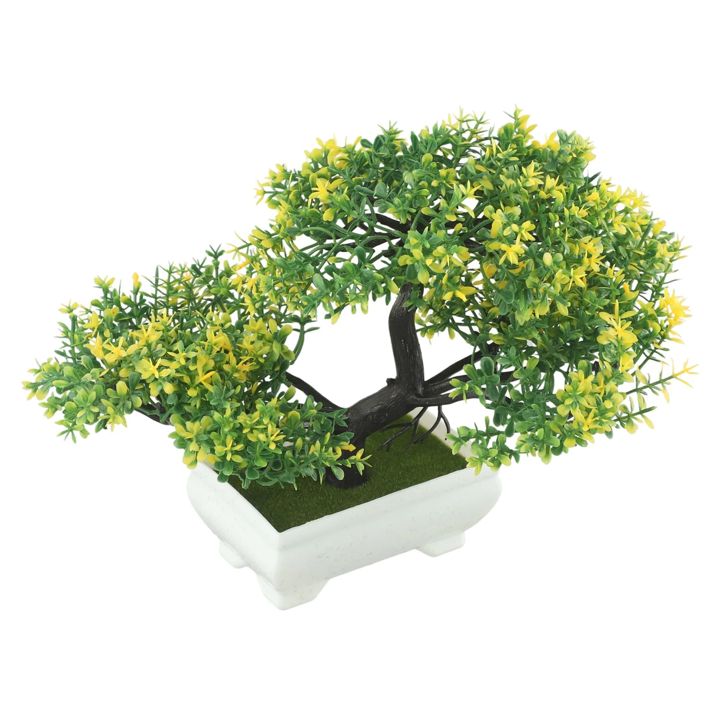 Künstliche Bonsai-Pflanze im Topf – 1 Stück – Kleine Kunstpflanze für Tisch, Garten & Wohnraumdeko