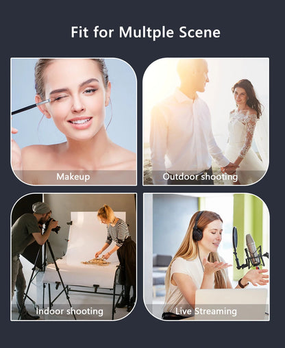 10" Selfie Ringlicht mit Stativ – LED-Ringleuchte für Video & Livestream
