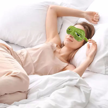 Süße Frosch-Schlafmaske – Weiche Augenmaske für Mittagsschlaf & Reisen – Lichtschutz & Komfort