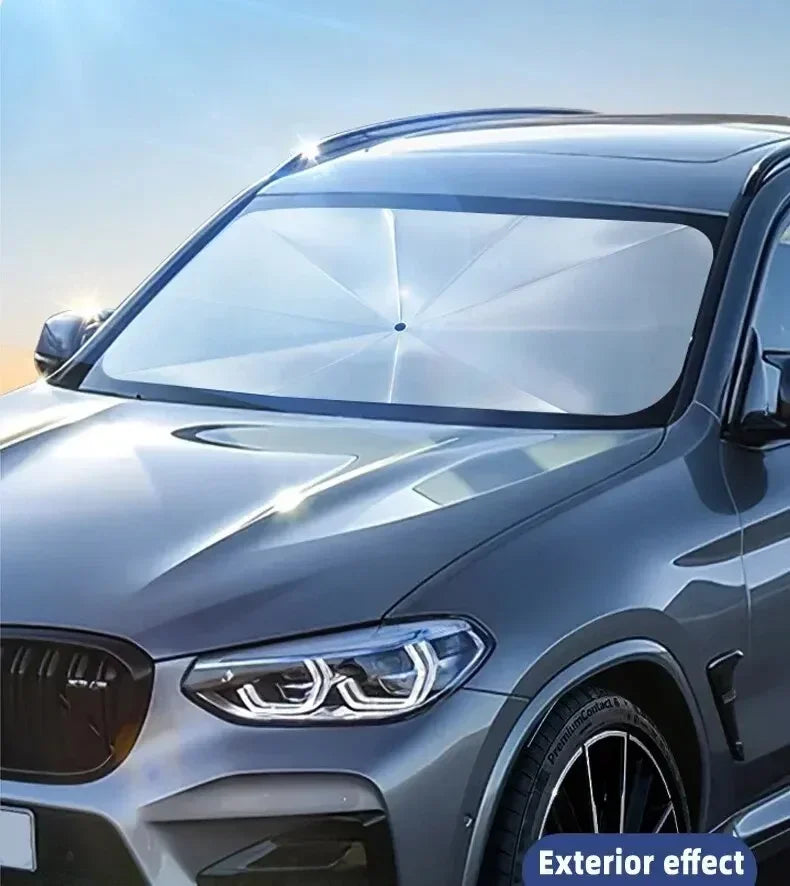 Auto-Sonnenschirm Frontscheibe – Faltbarer Car Sunshade Umbrella für Sommer & UV-Schutz