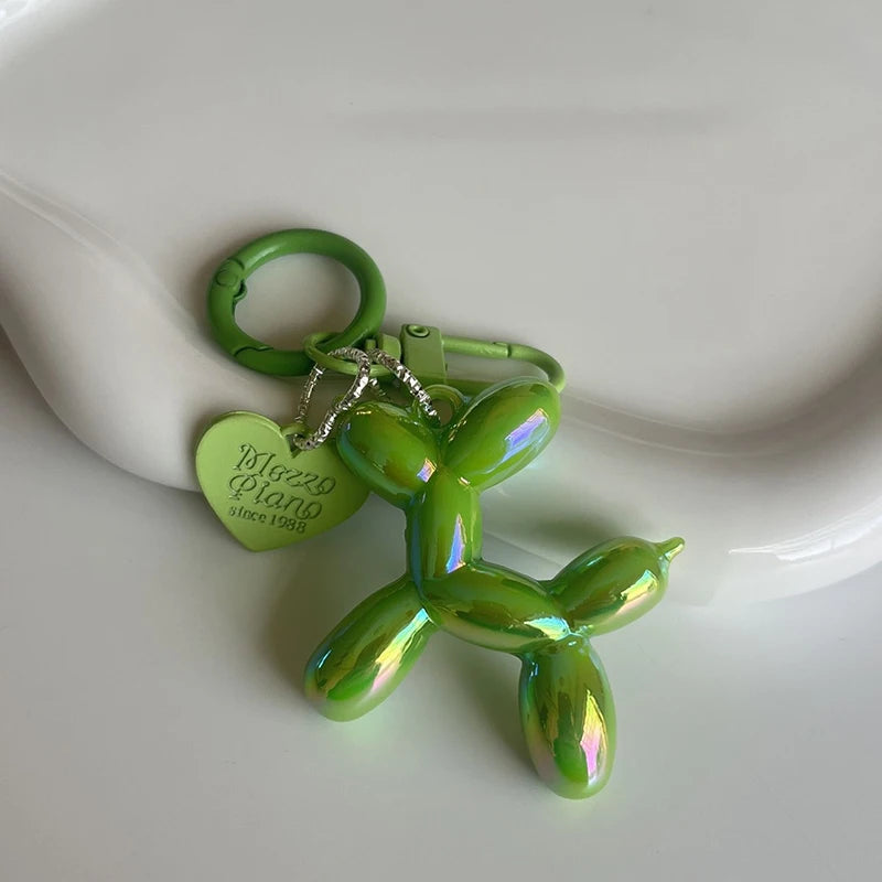 Balloon Dog Schlüsselanhänger – Acryl-Tieranhänger im Y2K-Stil – Süßes Accessoire für Taschen & Schlüssel