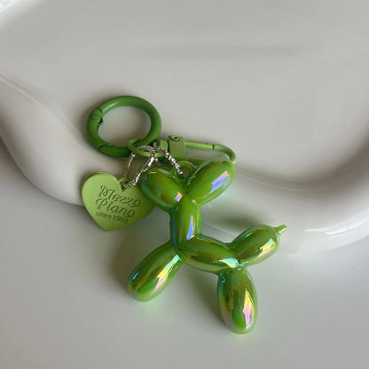 Balloon Dog Schlüsselanhänger – Acryl-Tieranhänger im Y2K-Stil – Süßes Accessoire für Taschen & Schlüssel