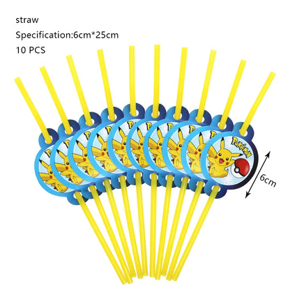 Pokemon Geburtstag Party Dekoration Neue Blitz Pikachu Ballon Für Kinder Event Liefert Einweg Geschirr Banner Hintergrund