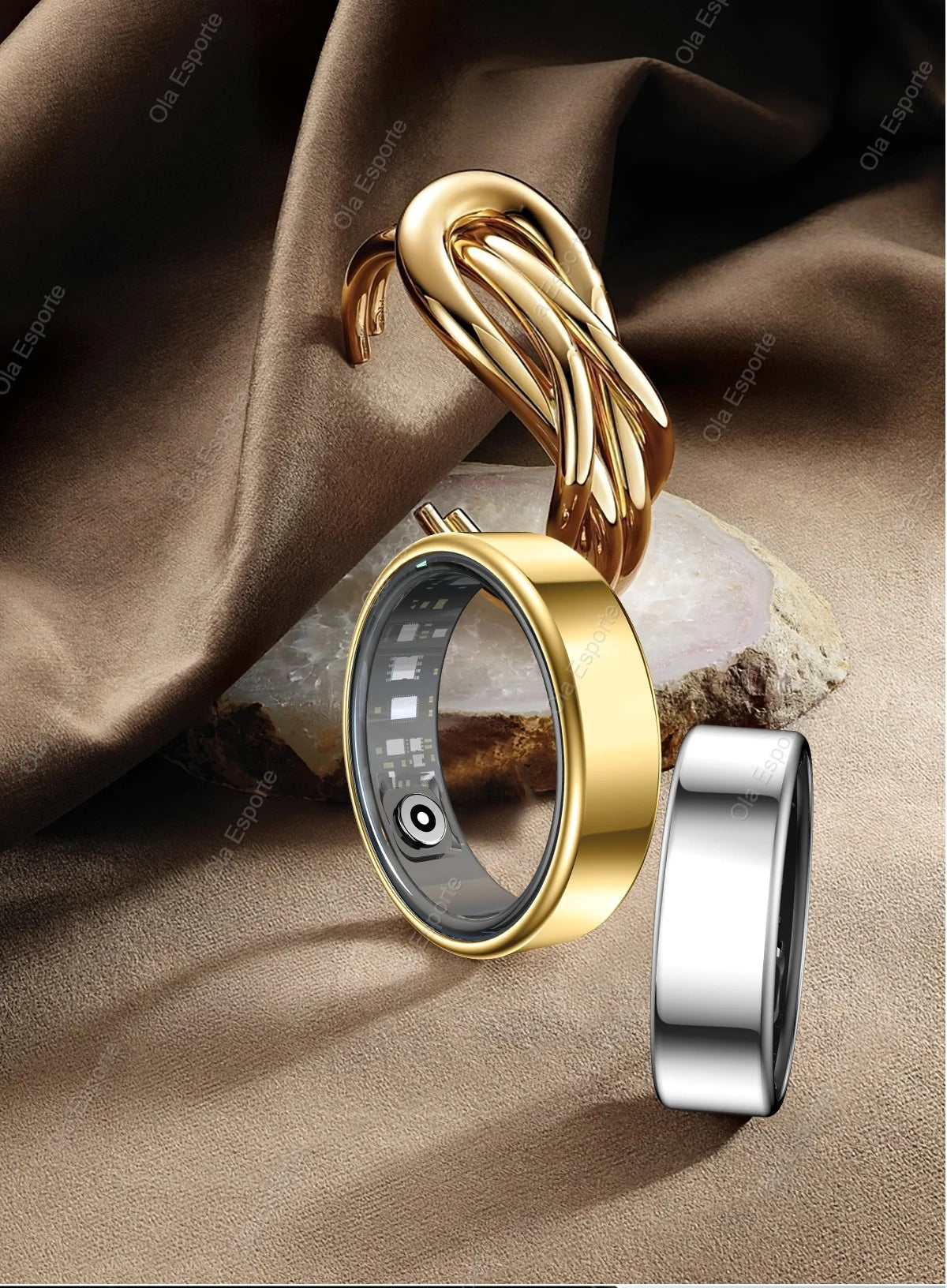 Smart Ring 2025 ohne Display – Fitness- & Gesundheitsring für Damen & Herren – Herzfrequenz, Schlaf, Blutsauerstoff – IP68 5ATM wasserdicht – für Android & iOS