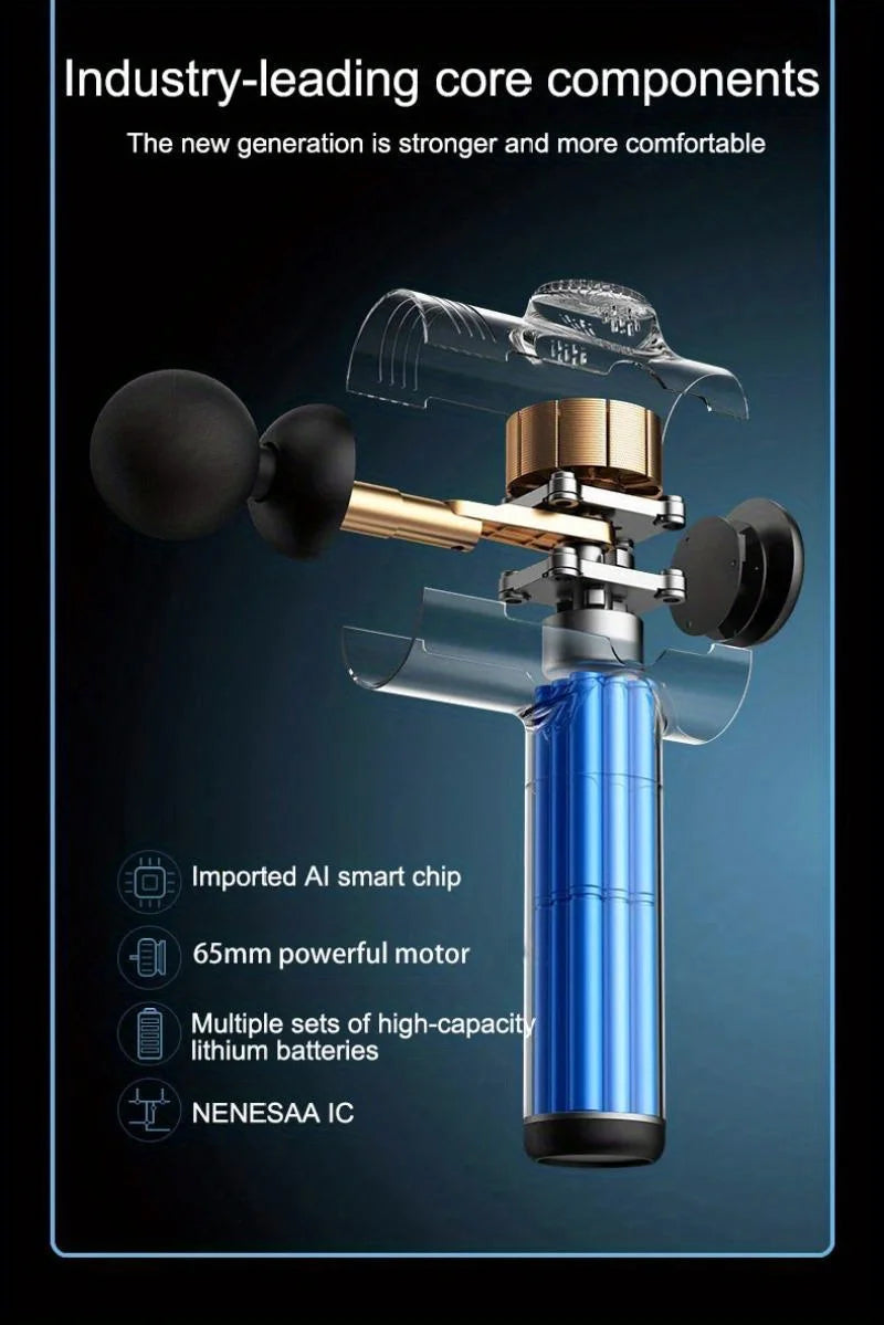 PAQIN Tragbare Massagepistole – Tiefenvibration für Körper & Muskeln mit 1 Kopf, CE/RoHS-zertifiziert