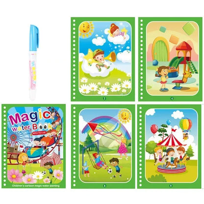 Magisches Wasser-Malbuch mit Stift – Lernspielzeug für Kinder ab 2 Jahren
