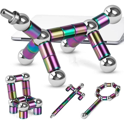 Magnetischer Fidget-Stift mit 13 Ringen – Deformationsstift gegen Stress & Langeweile, Kreativspielzeug & Geschenkidee