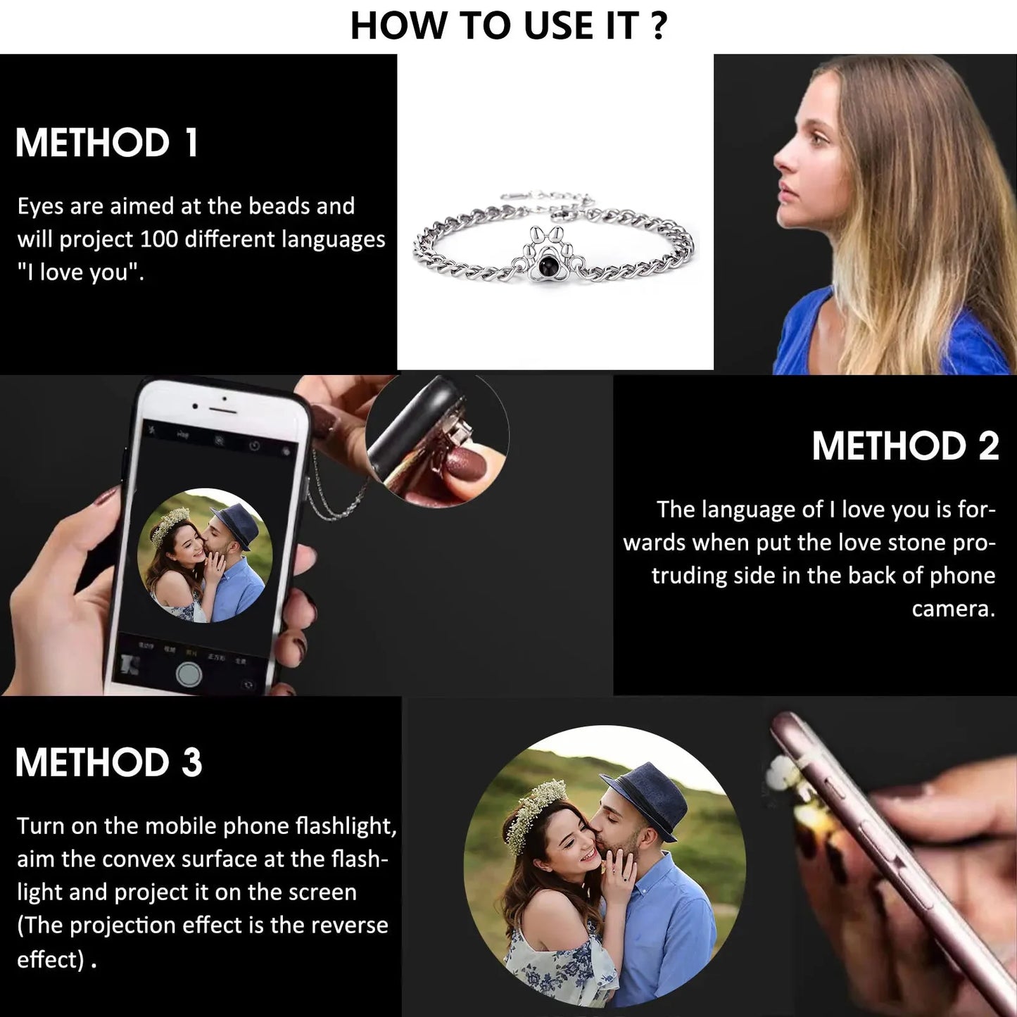 Personalisierte Foto-Projektionskette mit Kamera-Anhänger – Edelstahl Halskette mit Bild – Geschenkidee 2025