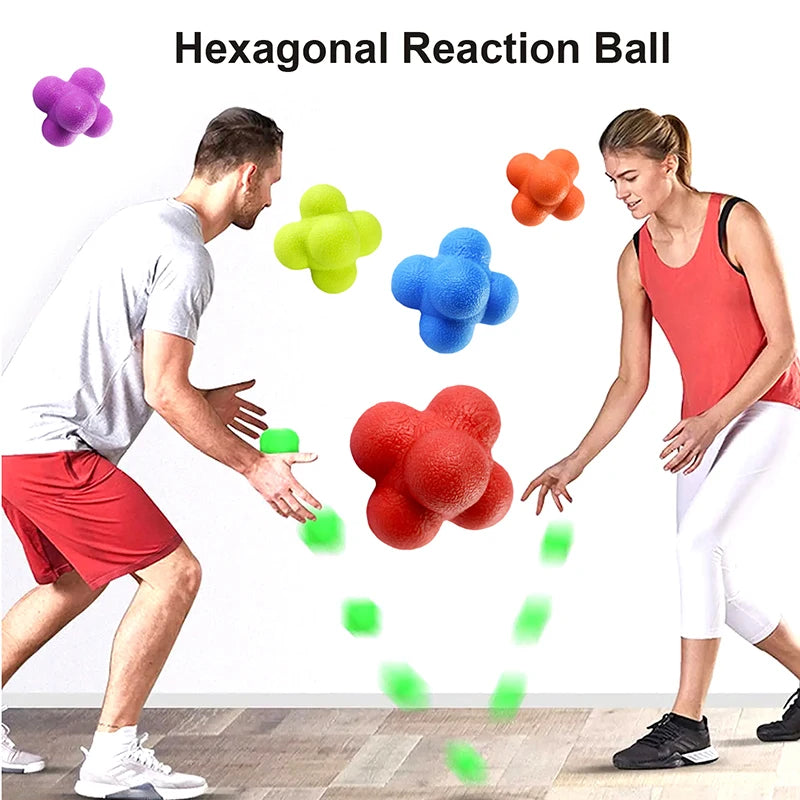 Hexagon Reaktionsball 5,5 cm – Trainingsball für Koordination, Reflex & Fitness
