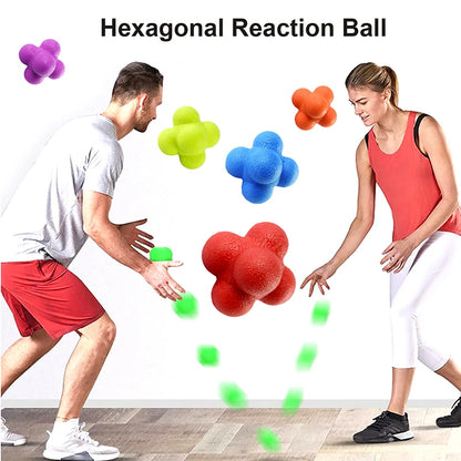 Hexagon Reaktionsball 5,5 cm – Trainingsball für Koordination, Reflex & Fitness