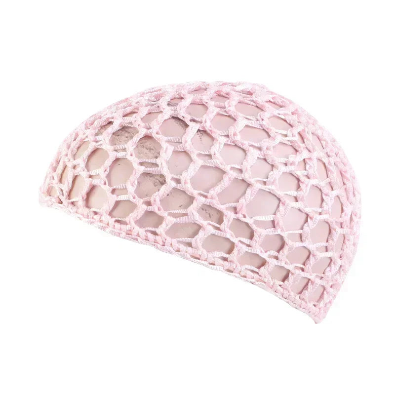Haarnetz Damen gehäkelt – Elastisches Mesh Turban Cap – Schlafhaube & Haarpflege-Hilfe – atmungsaktiv & bequem – Unisex
