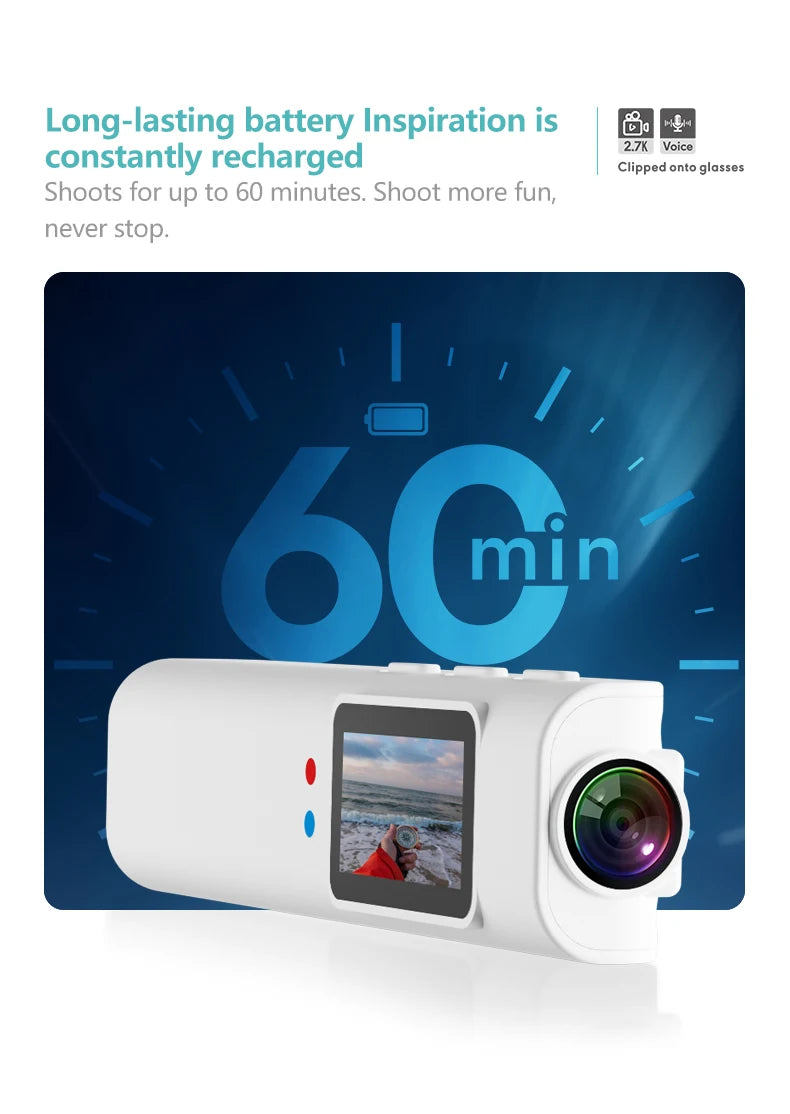 Xiaomi 4K FPV Smart Glasses mit HD-Kamera – Videoaufnahme, WiFi App-Steuerung & Sprachaufzeichnung für Outdoor & Sport