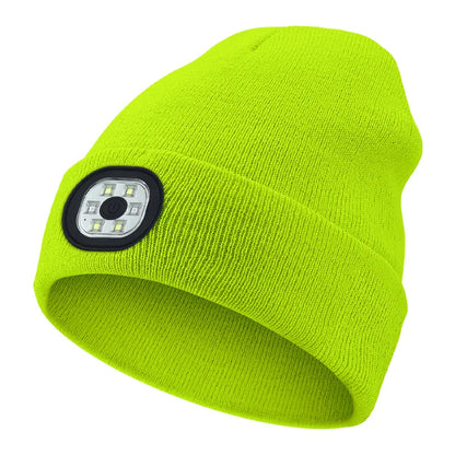 3-in-1 Bluetooth Beanie mit LED-Licht – Mütze mit Kopfhörer & Licht, USB-Ladung, Unisex für Outdoor & Sport