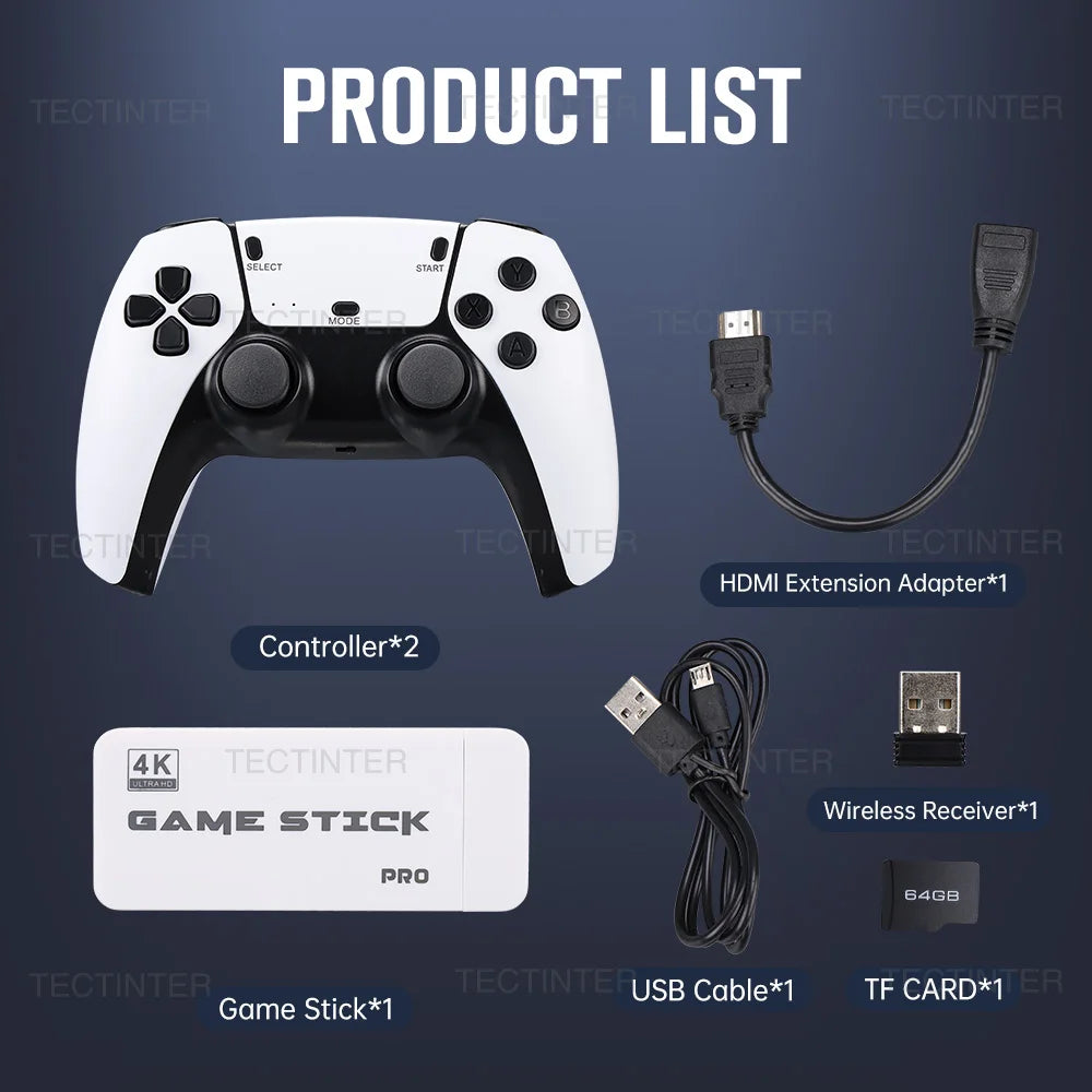 Retro Game Stick M15 – 4K Konsole mit 20.000 Spielen & Wireless Controller