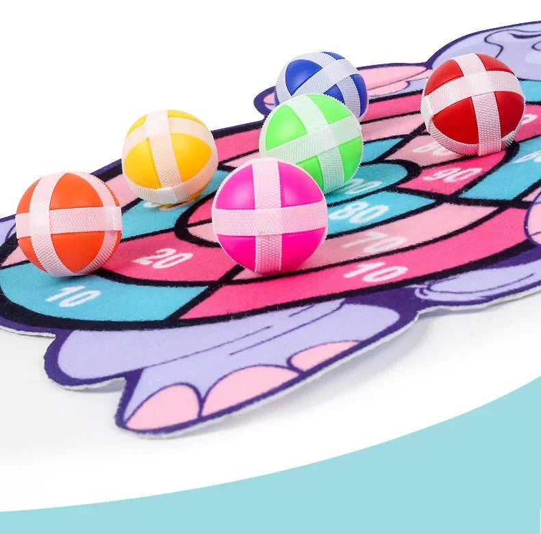 Montessori Kinder-Dartspiel – Klett-Dartscheibe für Kinder ab 3 Jahren