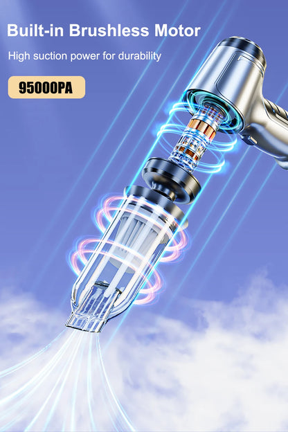 Handstaubsauger 95000PA, kabellos und leistungsstark, ideal für Auto und Haushalt - Bild 10