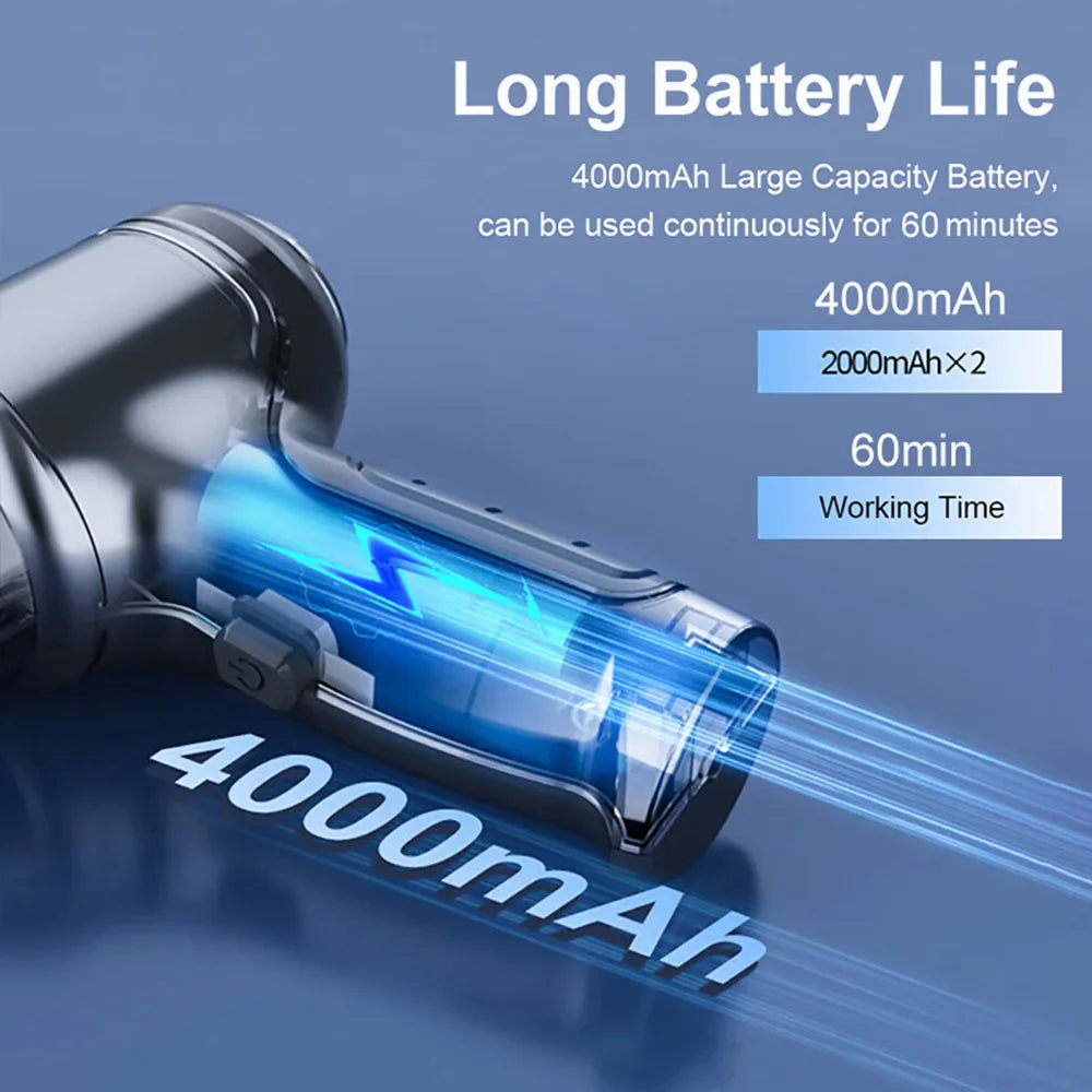 Handstaubsauger 95000PA, kabellos und leistungsstark, ideal für Auto und Haushalt - Bild 4