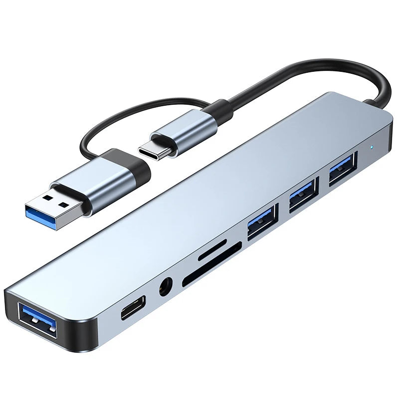 usb-c-hub-4-usb-ports-silber