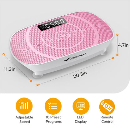 vibrationsplatte-rosa-led-display-fernbedienung
